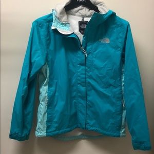 THE NORTH FACE Women’s Teal Rain Jacket MEDIUM